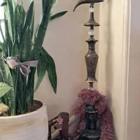 قلیون برنجی  ۱.۵متری فروش یا معاوضه