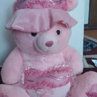 عروسک خرسی صورتی