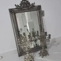 آینه و شمدان برنز