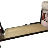 تخت فلزی وتشک رویا 2 تمیزوسالم ویک جک تخت تاشو|تخت و سرویس خواب|کرج, فاز ۳ گوهردشت|دیوار