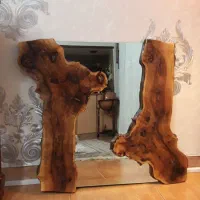 آینه چوب گردو روستیک. نو