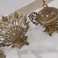 شکلات خوری و میوه خوری برنز ، گلدان برنجی