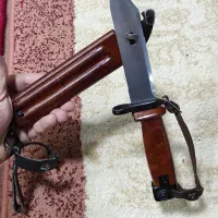 چاقو کارد سنگری سرنیزه قدیمی عتیقه کلکسیونی|کلکسیون اشیاء عتیقه|نکا, |دیوار
