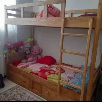 تخت دوطبقه چوب|تخت و سرویس خواب|قدس, شهرقدس|دیوار