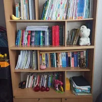 کتابخانه|کتابخانه، شلف، قفسه‌های دیواری|تهران, شهرک ولیعصر جنوبی|دیوار
