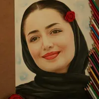 نقاشی چهره طراحی چهره سیاه قلم و رنگی|تابلو، نقاشی، عکس|شیراز, عفیف‌آباد|دیوار