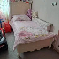 تخت خواب نوزاد نوجوان تمام چوب|تخت و سرویس خواب|شهریار, شهریار|دیوار