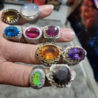 ی تعداد انگشتر نقره۹۲۵ کار دست