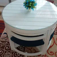 میز غذاخوری گرد چهارنفره