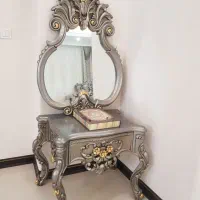ست آینه و کنسول، ویترین،ساعت ایستاده ورق طلا