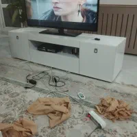 میز تلویزیون های گلاس پاک چوب