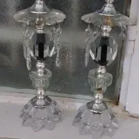 یک جفت شمعدان کریستال|آینه|قزوین, |دیوار