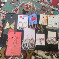 گوشواره های رنگ ثابت در طرح و رنگ بندی