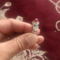 انگشتر عقیق .بارکاب نقره