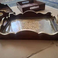 سینی چوبی اصل با کیفیت|ظروف سرو و پذیرایی|یاسوج, |دیوار