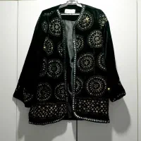 مانتو مخمل مشکی