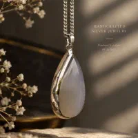 گردنبند نقره و سنگ عقیق