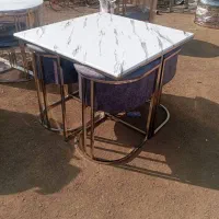 صندلی نهار خوری برنز واستیل بسیار شیک نصف قیمت|مبلمان خانگی و میز عسلی|خوی, |دیوار