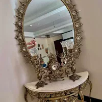 اینه و شمعدان تمام برنز