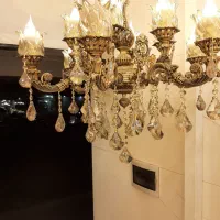 لوستر 12 شعله شیک شاخه مرسانا برنجی