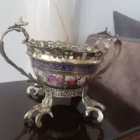 گلدان برنز و میوه خوری چینی برنز|صنایع دستی و سایر لوازم تزئینی|میانه, |دیوار