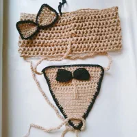 ست قلاب بافی شورت وسوتین و کراپ تاپ دخترانه وزنانه|لباس|شیراز, دروازه قران|دیوار