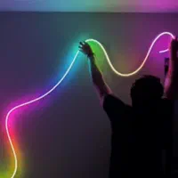 نئون (5متری) برنامه پذیر RGB فولکالر|ریسه و چراغ تزئینی|مشهد, هدایت|دیوار