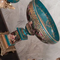 میوه خوری چینی و برنز ۳ مدل گلدان کریستال و تزیینی|صنایع دستی و سایر لوازم تزئینی|تهران, امامت|دیوار