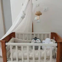 تخت کودک تمام چوب برند قابل استفاده تا سن سه سال|تخت و صندلی بچه|تهران, نیروی هوایی (پیروزی)|دیوار