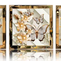 تابلو سه تیکه آینه ای