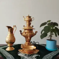 سرویس سماور آب طلا برقی