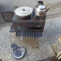بخاری هیزمی کباب پز دار