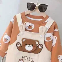 شلوار پیشبندی و بلوز بچگانه