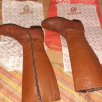 بوت تمام چرم عسلی برند چرم مریم سایز ۳۹|کیف، کفش، کمربند|بابل, |دیوار