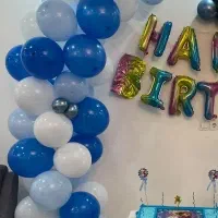 بادکنک تولد تم آبی/بادکنک آرایی/استند آماده بادکنک|صنایع دستی و سایر لوازم تزئینی|بابل, |دیوار