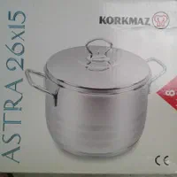 قابلمه استیل کرکماز ترکیه، 8 لیتری، سایز 26x15