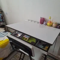 میز تحریر باکسدار چوبی با پایه فلزی|میز تحریر و کامپیوتر|رشت, انصاری|دیوار