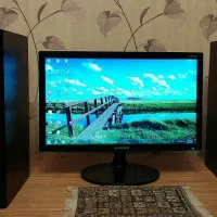 ست کامل کامپیوتر همراه با اسپیکر و میز کامپیوتر