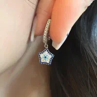 گوشواره نقره البرنادو تراش روکش طلا بدون اجرت|بدلیجات|تبریز, |دیوار
