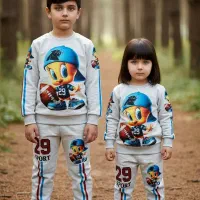 لباس شلوار بچه گانه طوسی سایز ۴۰و۴۵و۵۰و۵۵