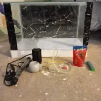 اکواریوم 50لیتری|ماهی|شهرکرد, |دیوار