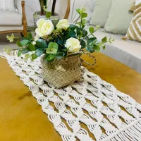 رومیزی گلدان مکرومه کاردست