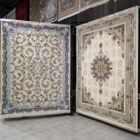 فرش اب رنگی/فرش ابریشم مشهد1750شانه/12.9.6متری|فرش|شیراز, لاله|دیوار