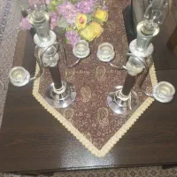 دوعدد شمعدانی بالامپ شمعی