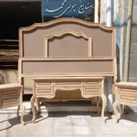 سرویس خواب دونفره چوبی تمام چوب فرانسوی ابزاری|تخت و سرویس خواب|تهران, یافت آباد جنوبی|دیوار