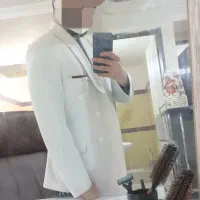 تک کت سفید مارکدار و برند سایز ۵۲