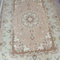 دو تخته فرش ۶متری کرم رنگ
