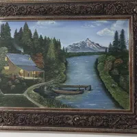 تابلوی نقاشی روی بوم کار دست