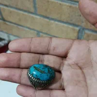 انگشتر فیروزه قدیمی رکاب نقره|جواهرات|لاهیجان, بازکیاگوراب|دیوار