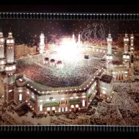 تابلو کعبه مدینه چراغ خواب